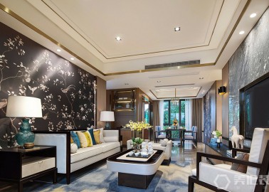 桂林桃源居127平米的新中式轻奢风格装修